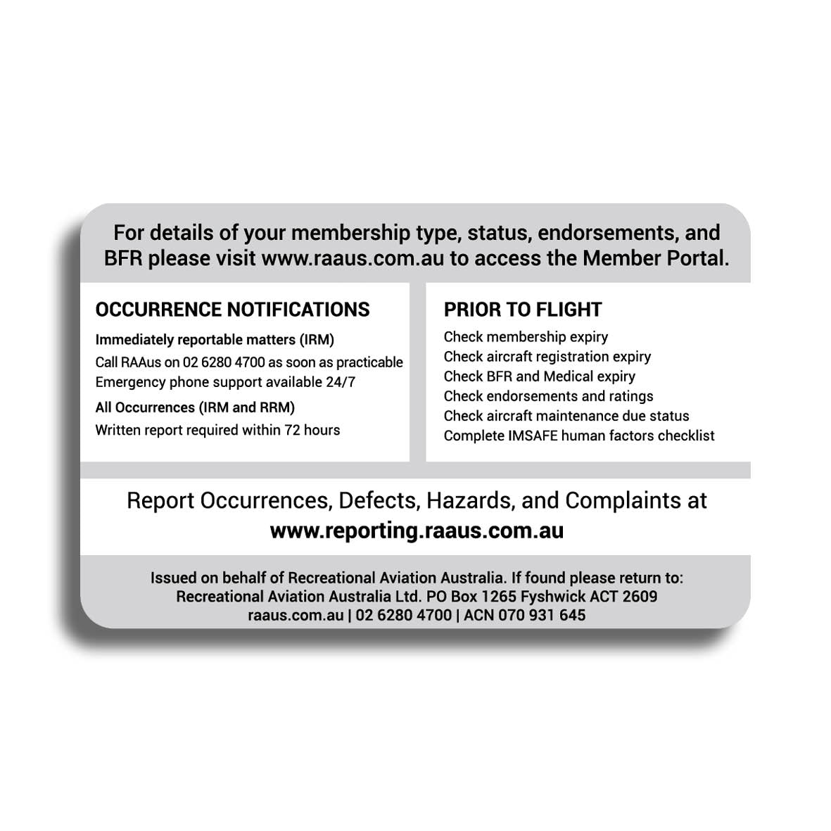 Replacement Membership Card image 1