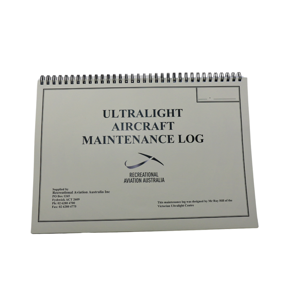 RAAus Ultralight Aircraft Maintenance Log - Top image